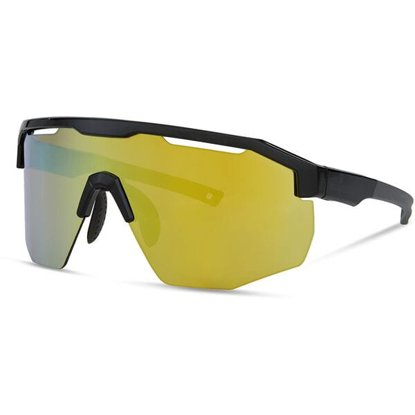 Madison Cipher Sunglasses - 3 Pack - Gloss Black / Bronze Mirror / Amber and Clear Lens