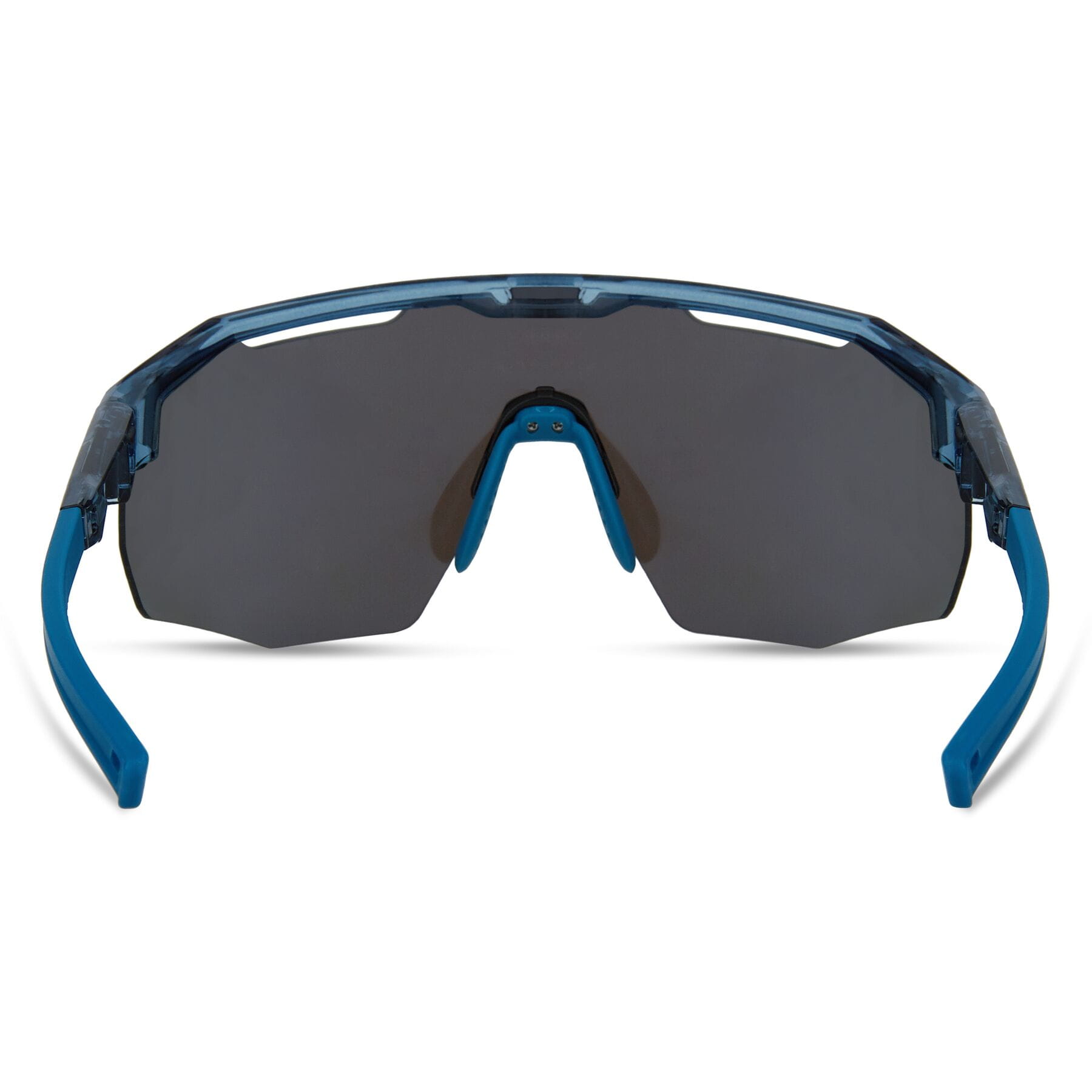 Madison Cipher Sunglasses in Crystal Gloss Blue with 3 Pack of Lenses Blue mirror/ Amber and Clear - Image 3