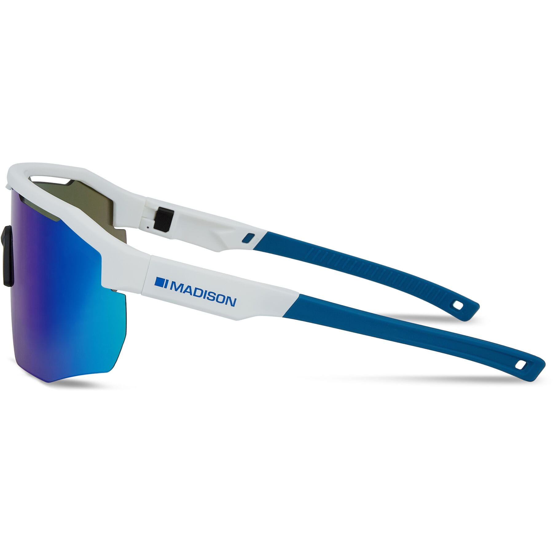 Alternative view of Madison Cipher Sunglasses - White with Green Mirror Lens