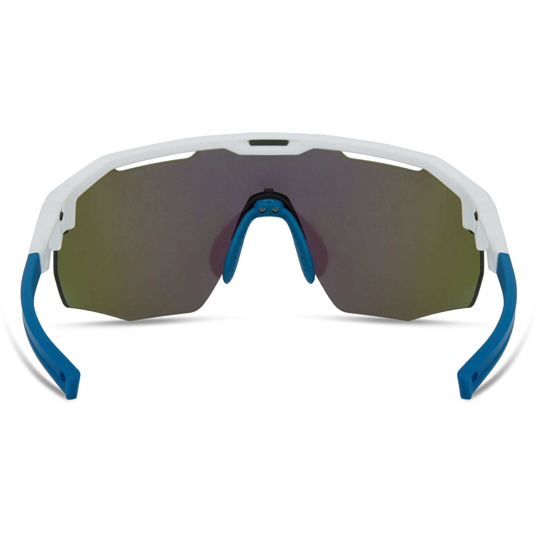 Madison Cipher Sunglasses - White with Green Mirror Lens - Image 3