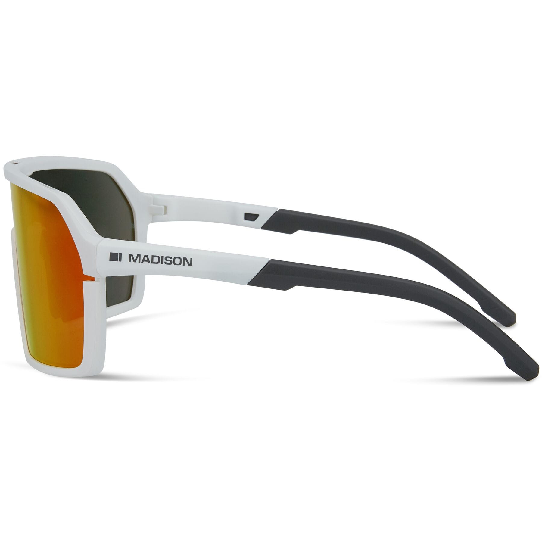 Alternative view of Madison Crypto Sunglasses in Gloss White with 3 Pack of Lenses - Fire Mirror/ Amber and Clear