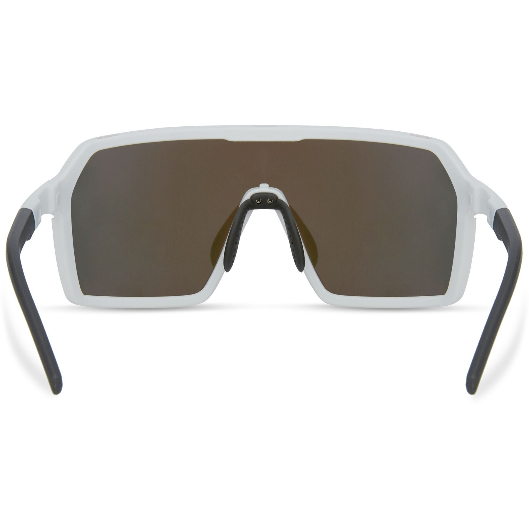 Madison Crypto Sunglasses in Gloss White with 3 Pack of Lenses - Fire Mirror/ Amber and Clear - Image 3