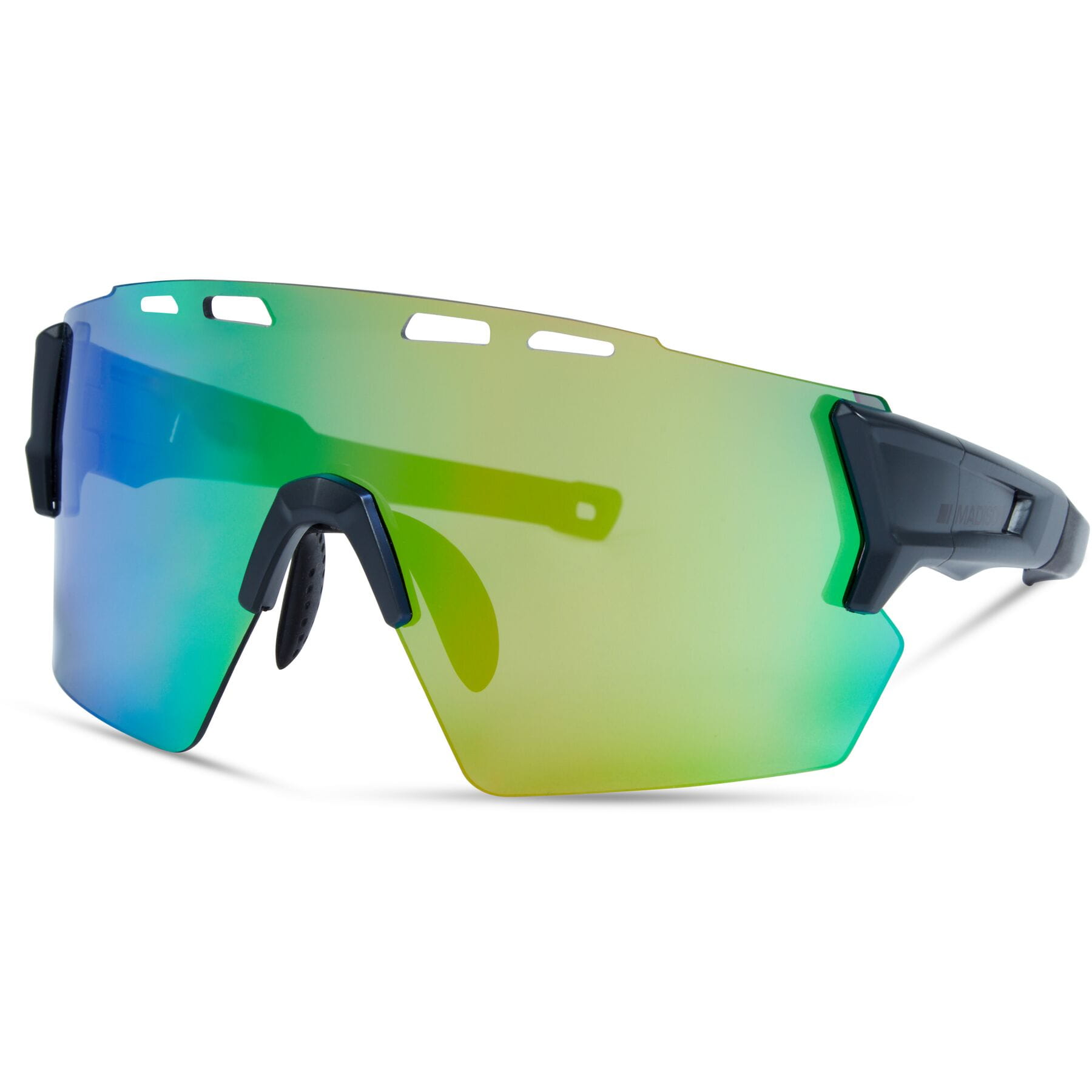 Madison Stealth II Sunglasses Matt Dark Grey / Green Mirror
