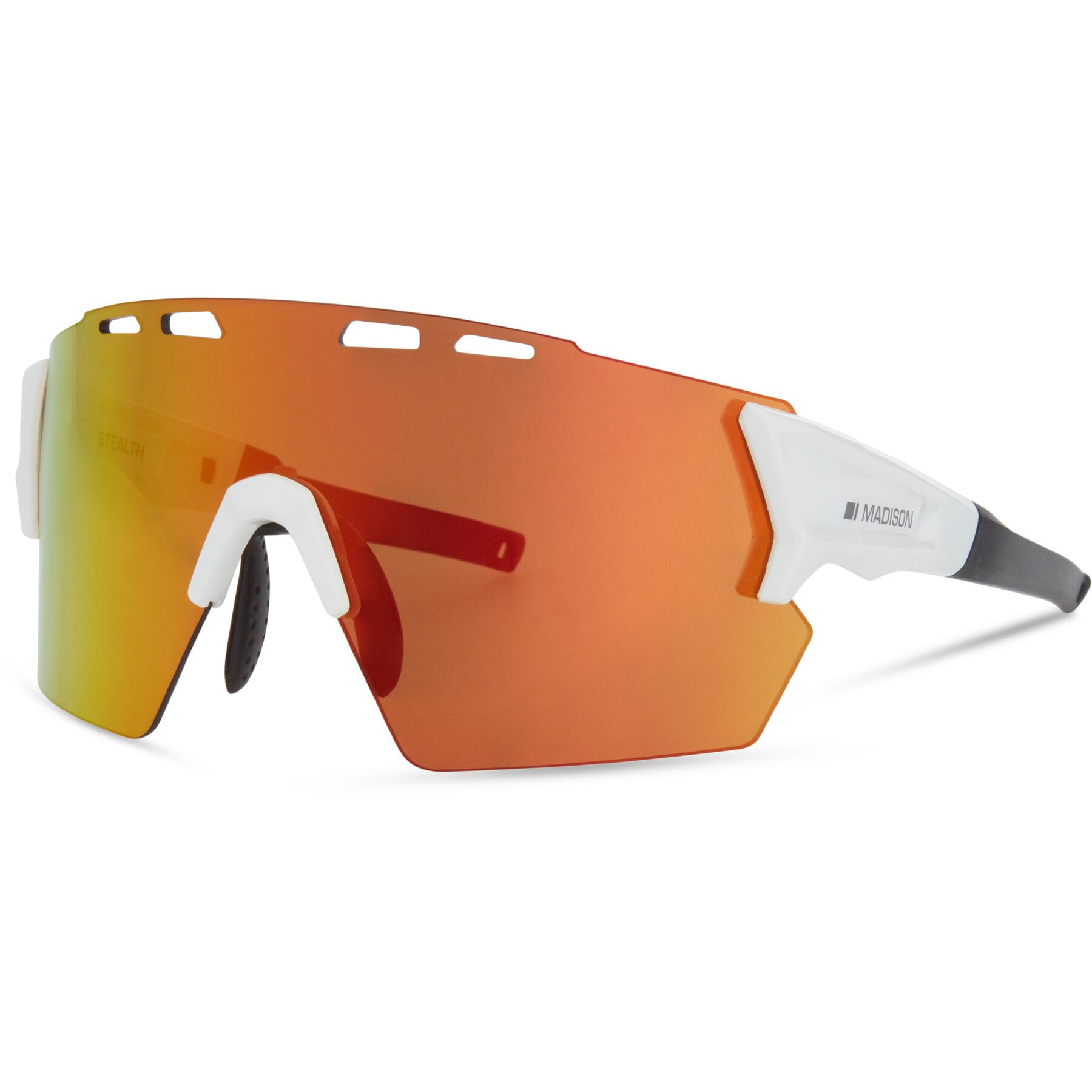 Madison Stealth II Sunglasse 3 Pack Gloss White / Amber and Clear lens