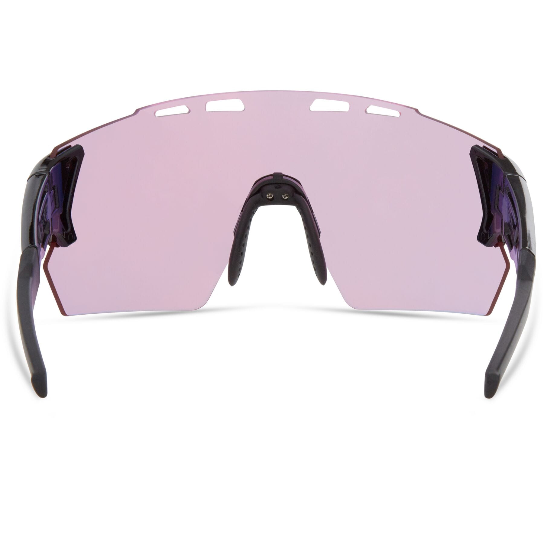 Alternative view of Madison Stealth Sunglasses in Gloss Black with 3 Lens Pack - Pink Rose Mirror/ Amber/ Clear