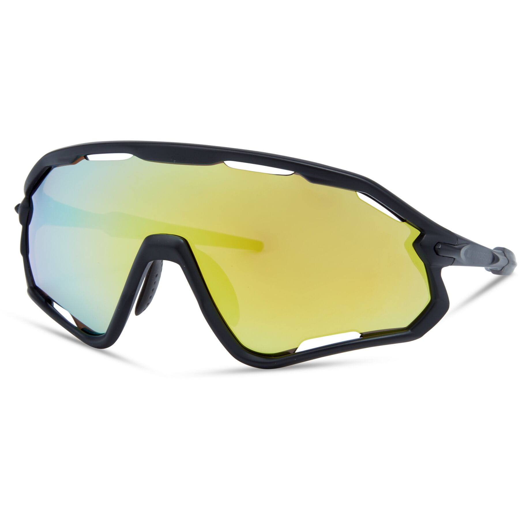 Madison Code Breaker Sunglasses Matt Black with 3 Pack of Lenses - Bronze Mirror /Amber /Clear