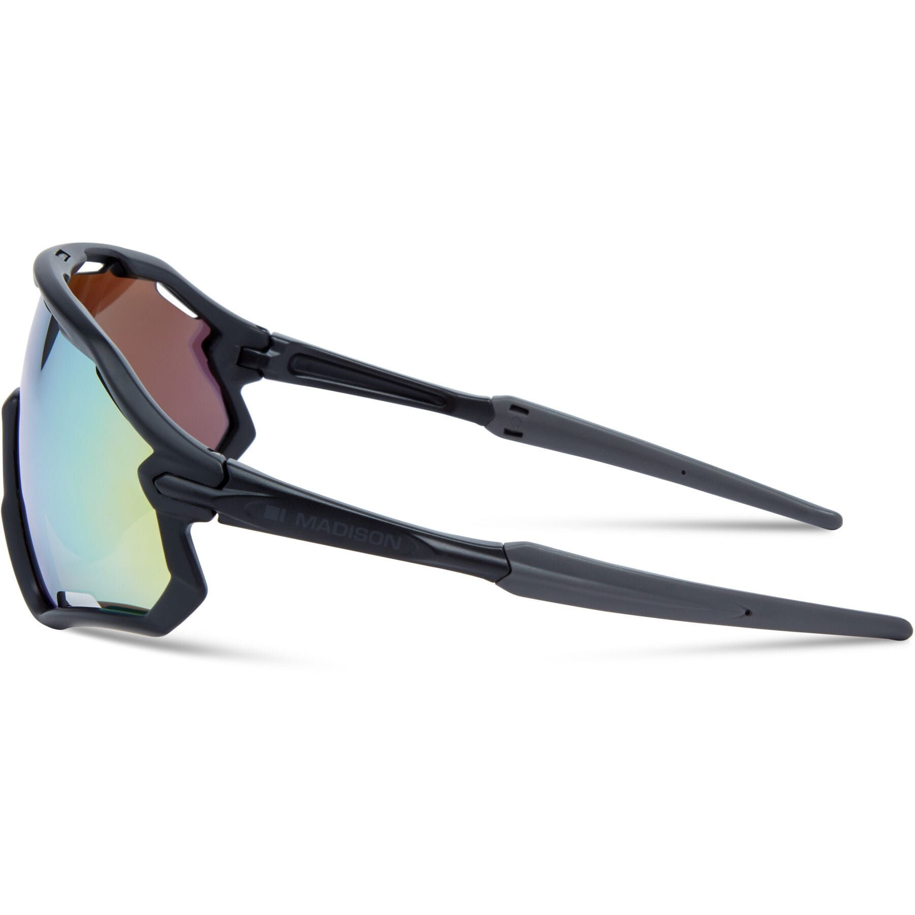 Alternative view of Madison Code Breaker Sunglasses Matt Black with 3 Pack of Lenses - Bronze Mirror /Amber /Clear