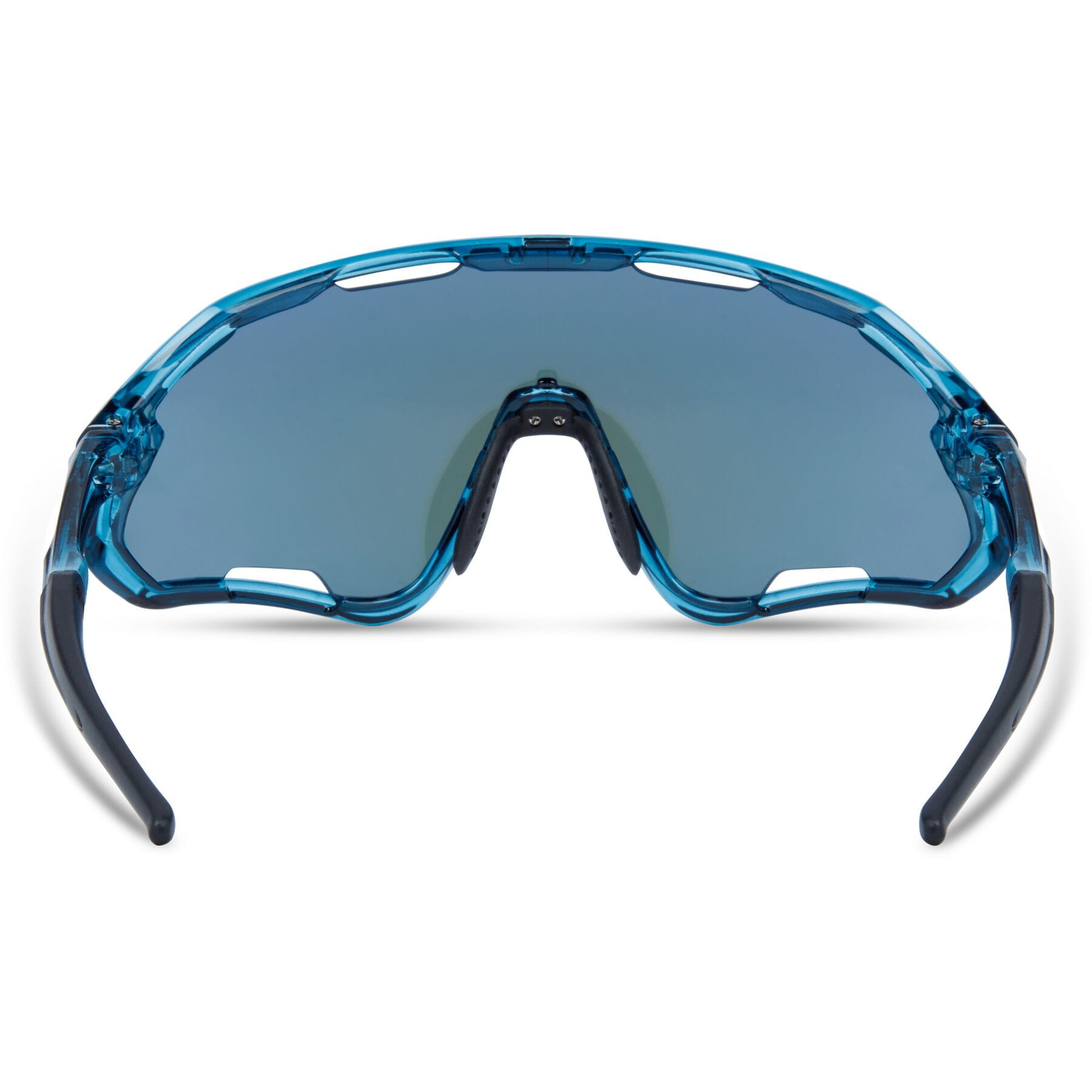 Madison Code Breaker II Sunglasses in Crystal Gloss Blue with 3 Pack of Lens - Blue Mirror/ Amber/ Clear - Image 3