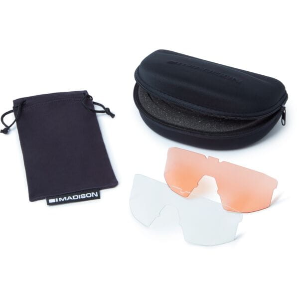 Madison Cipher Sunglasses - 3 Pack - Gloss Black / Bronze Mirror / Amber and Clear Lens - Image 5