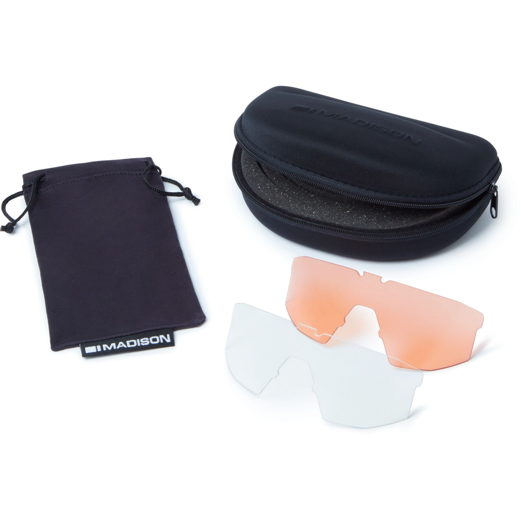 Madison Crypto Sunglasses in Gloss Black with 3 Pack of Lenses - Bronze Mirror, Amber and Clear - Image 6
