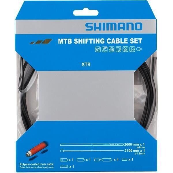Shimano XTR MTB Gear Cable Set (Rear Only) with Polymer Coated Stainless Steel