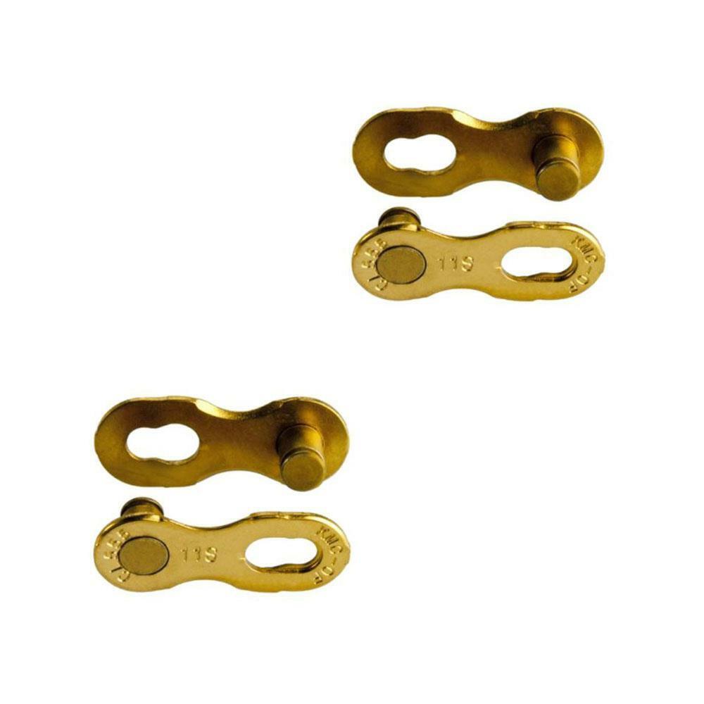 2x Pairs KMC 11R 11 Speed Reusable Missing Link Ti-N Gold - Image 3