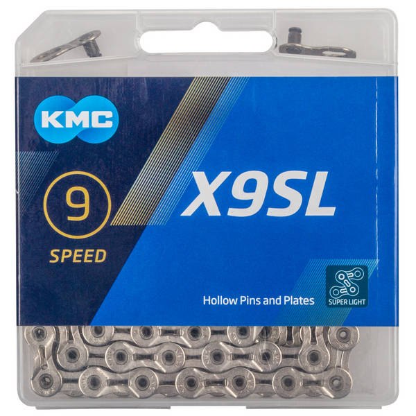 KMC X9SL Silver 9 Speed Super Light Chain