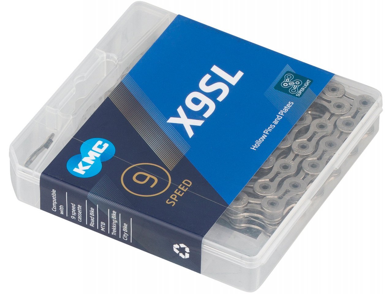 KMC X9SL Silver 9 Speed Super Light Chain - Image 2