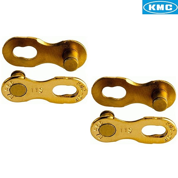 2x Pairs KMC 11R 11 Speed Reusable Missing Link Ti-N Gold - Image 4