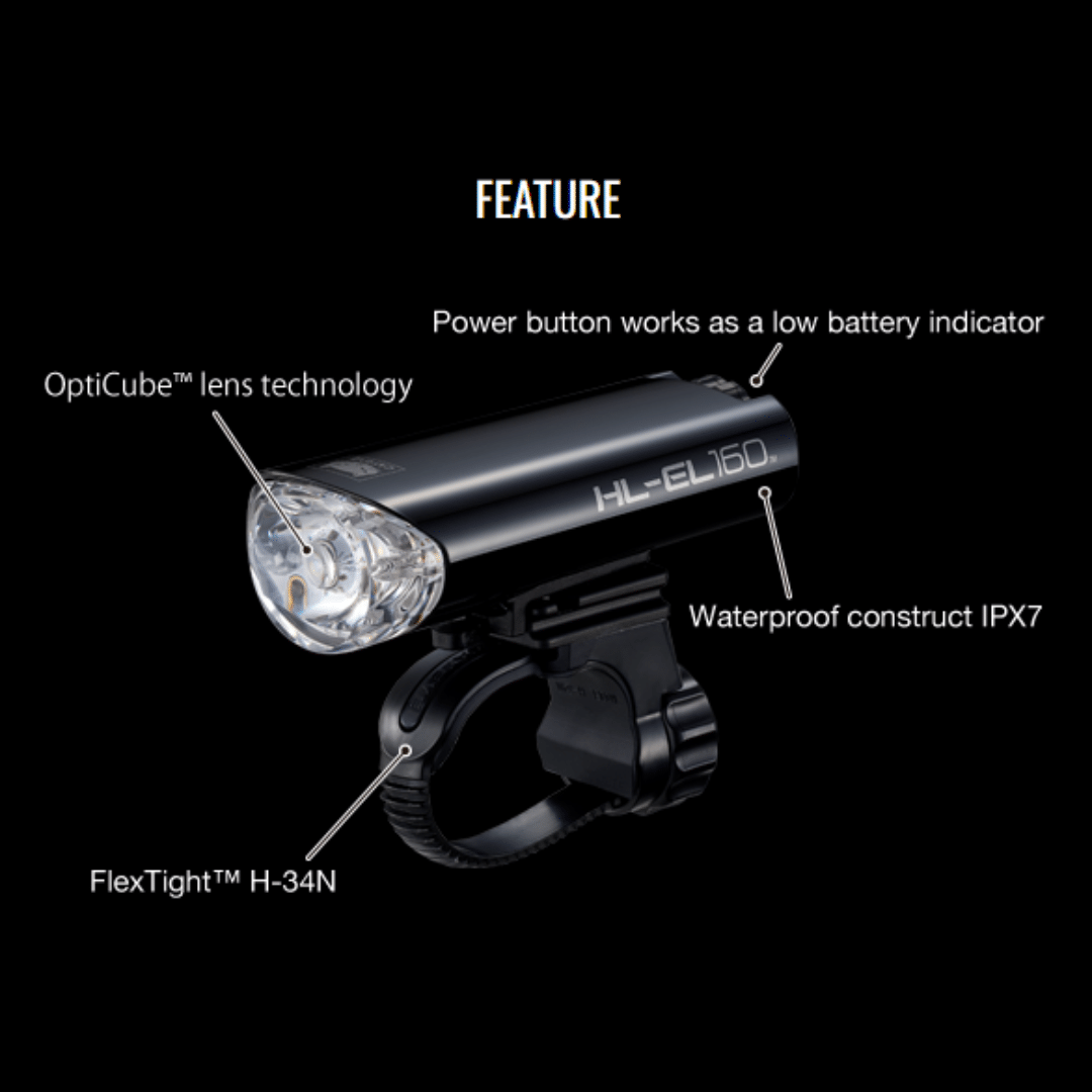 Cateye HL-EL160 Front Bike Light - Image 2