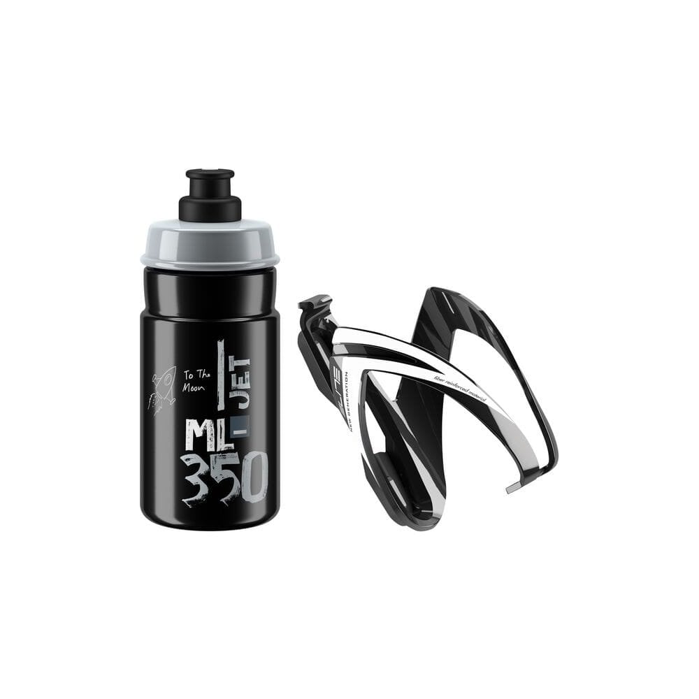 Elite Jet Youth Bottle Cage and Bottle Kit - 350ml