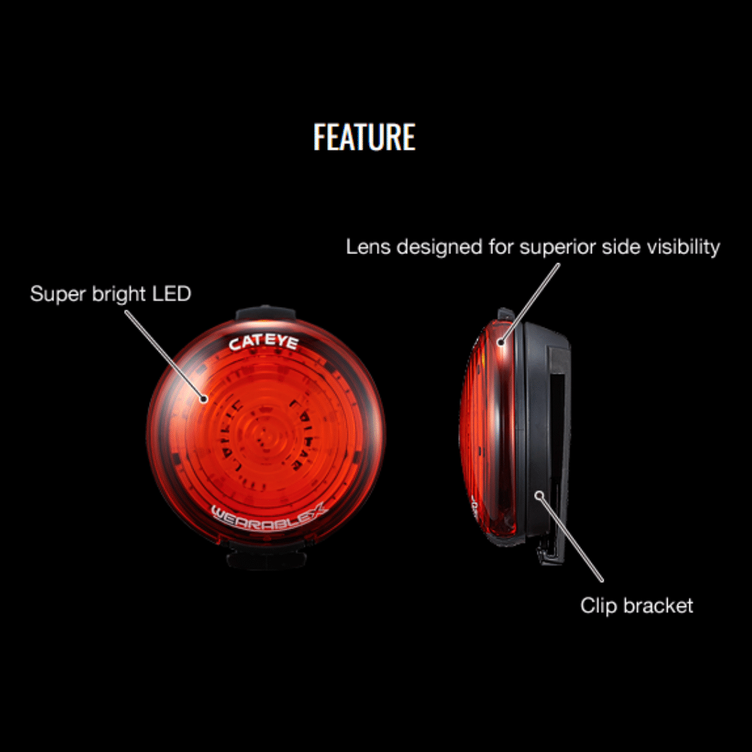 Cateye Wearable X Rear USB Rechargeable Light - Image 2