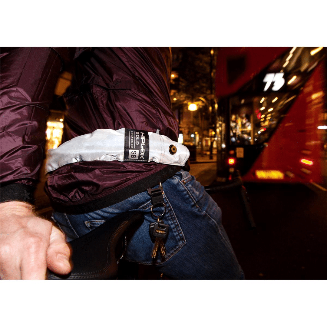 Hiplok GOLD Wearable Chain Lock 10mm x 85cm - waist 24-44 inches (Gold Sold Secure) High Visibility - Image 4